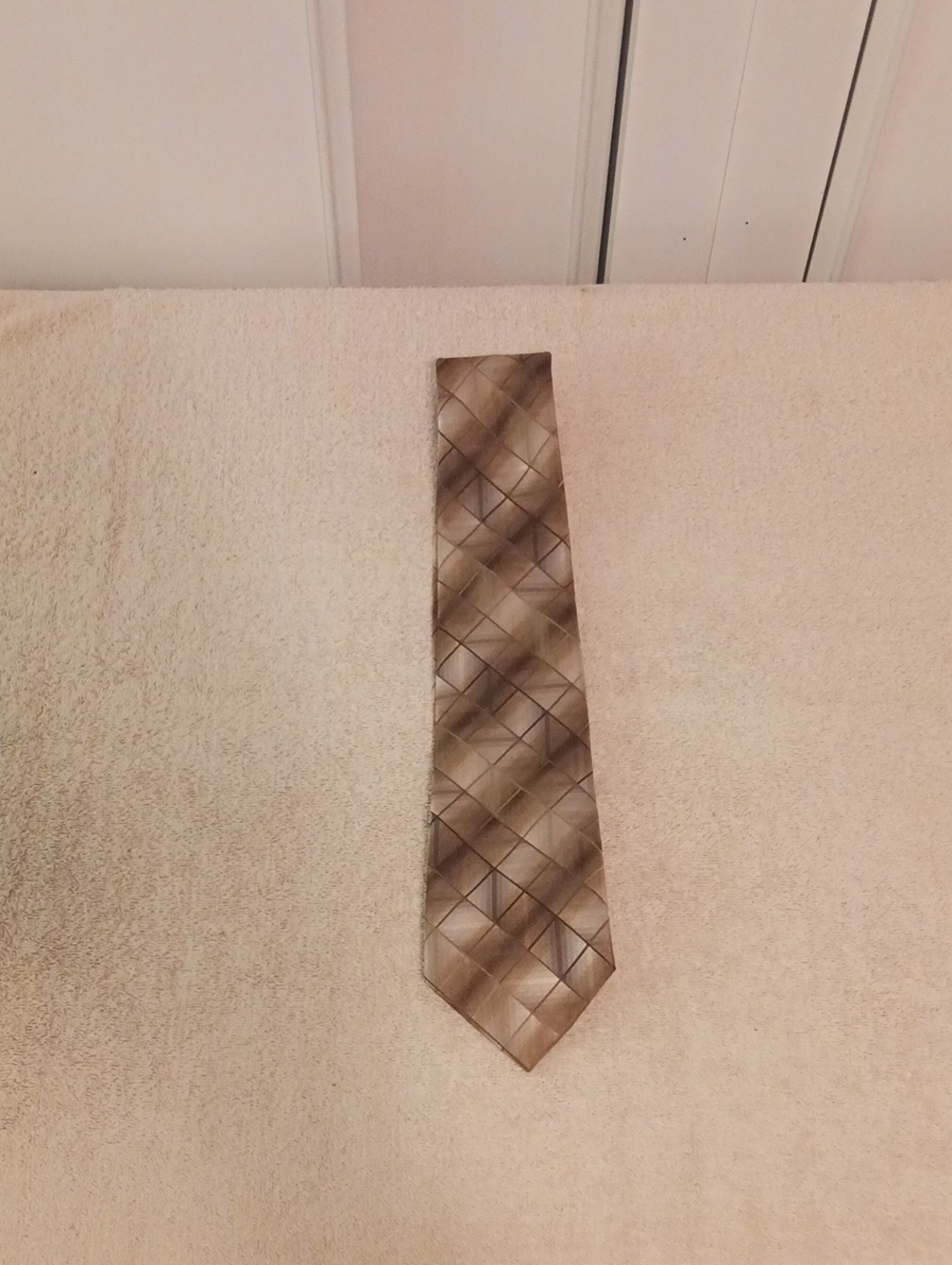Classic Plaid Brown Men's Tie